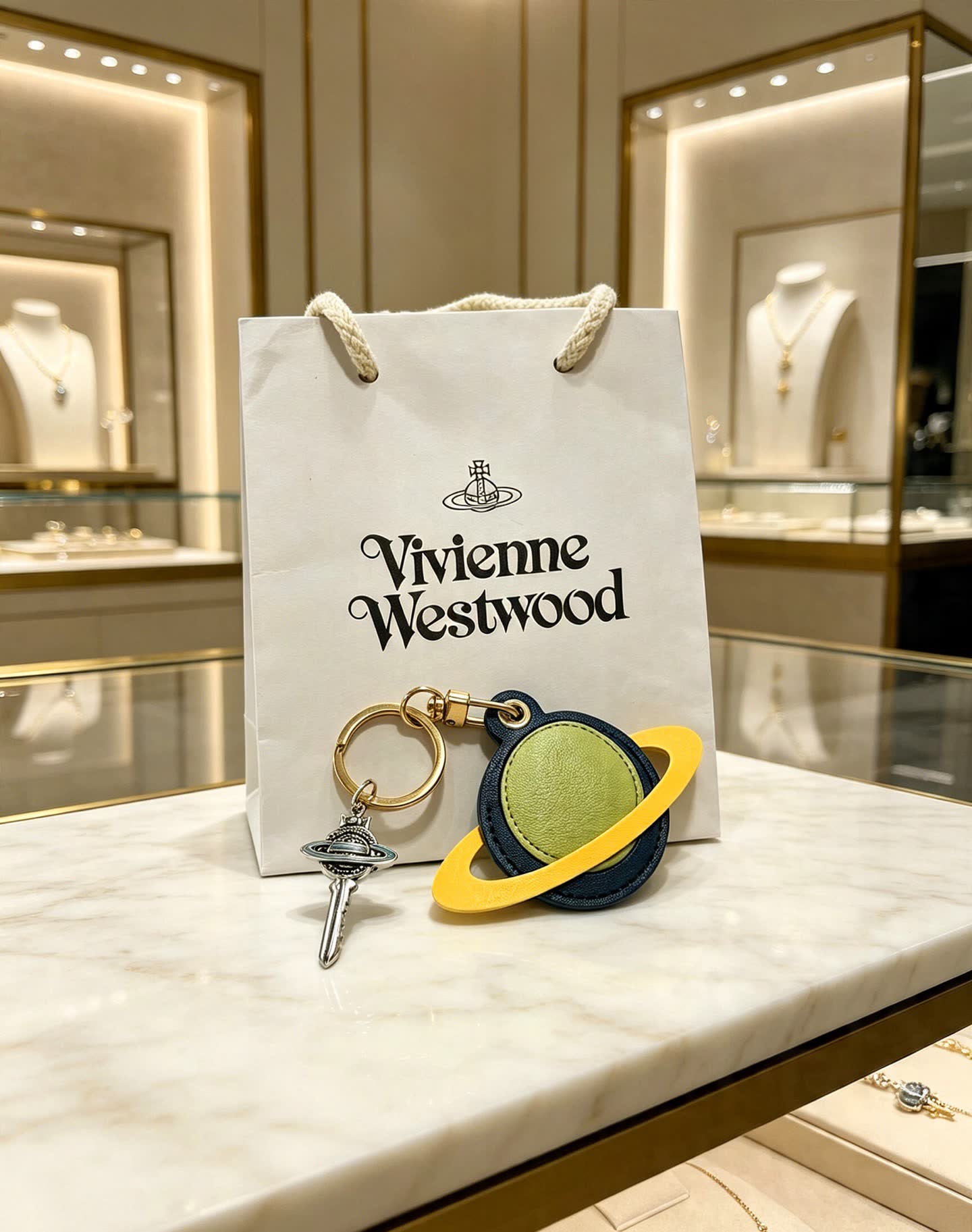 Vivienne Westwood Saturn Keychain